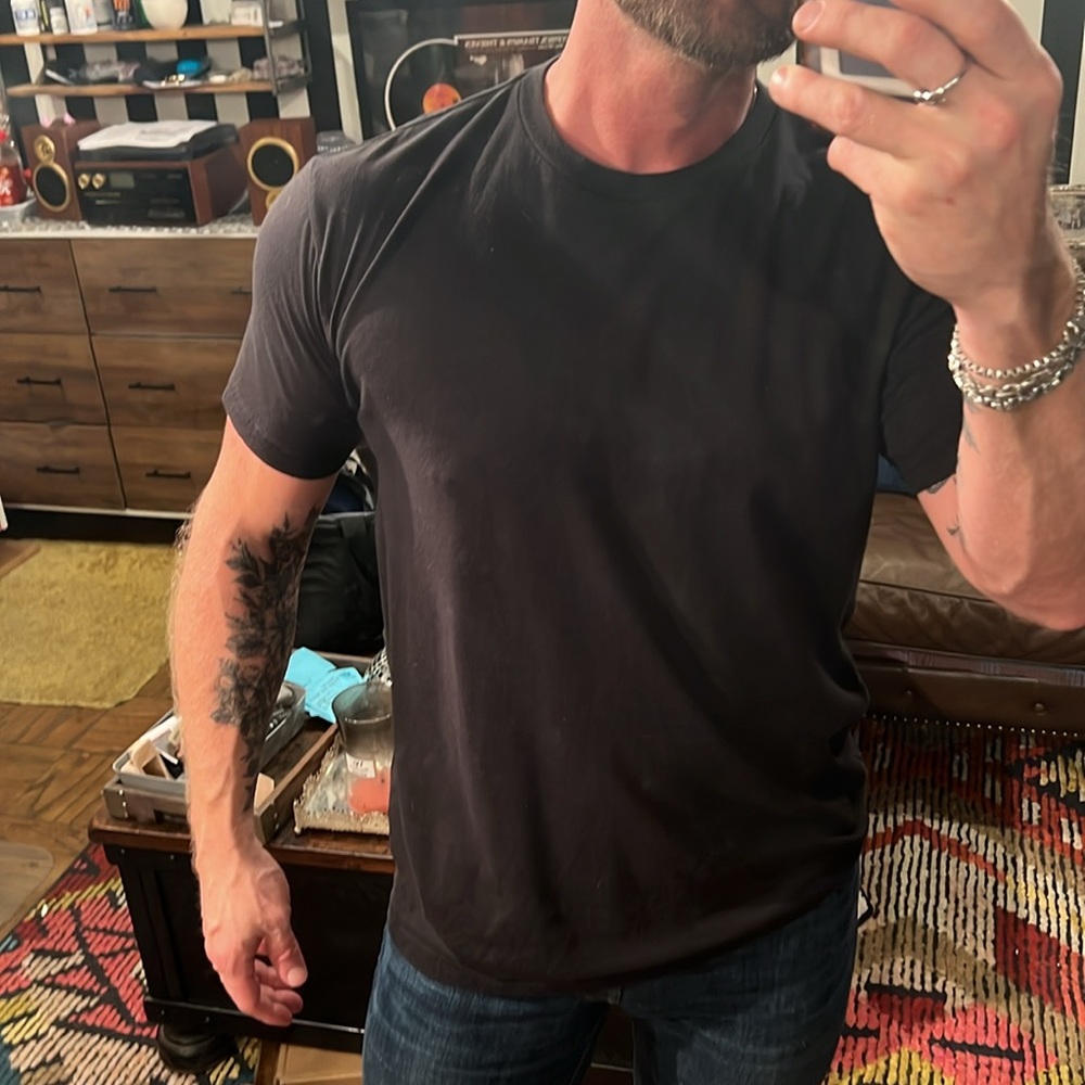 Fresh clean tees excellent fit men’s tshirt meant to hug chest and arms
